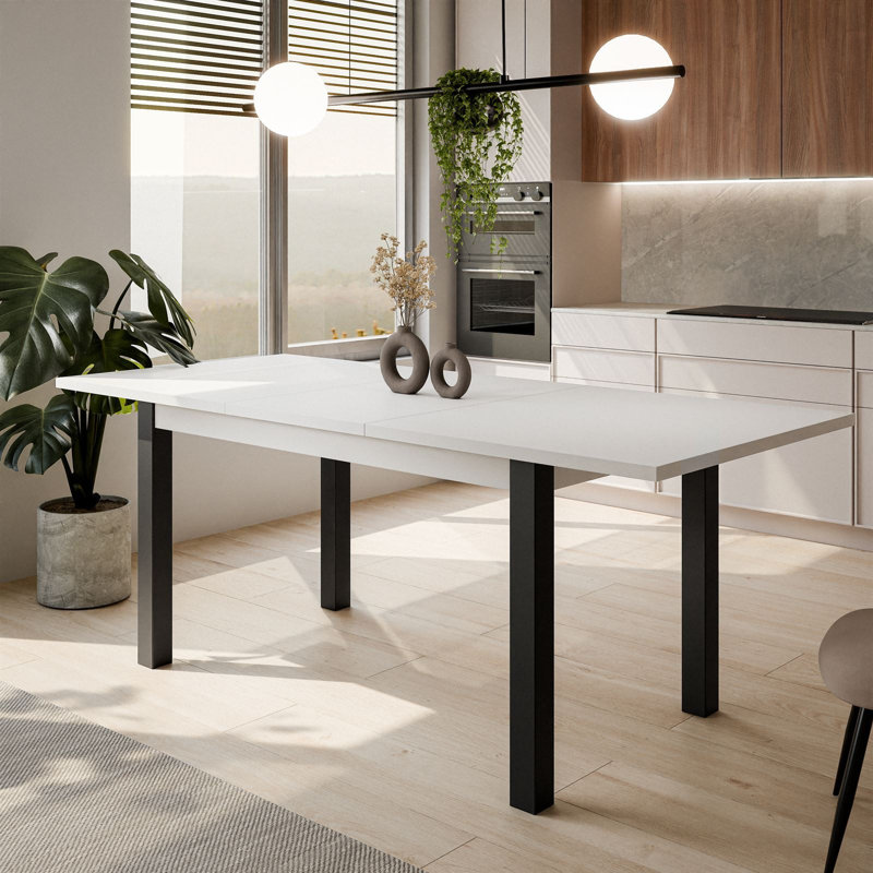 Oberg Metal Base Dining Table, Black