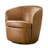 Crandell Top Grain Genuine Italian Leather Swivel Barrel Chair (Set of 2)-107150435