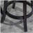 24-inch barstool, latte color coating, beige fabric seat