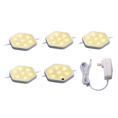 5 - Light 2.75 in. Under Cabinet Linkable Puck Light