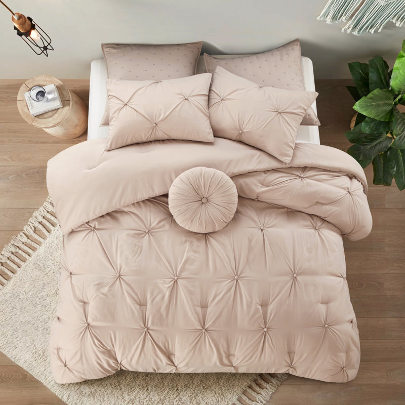  Comforter Set, Twin XL Comforter + 4 Additional Pieces, White