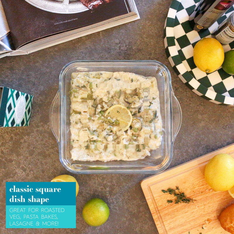 Argon Tableware Square Glass Baker Bakeware