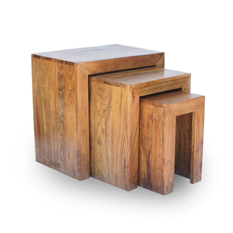 Solid Wood Sled Nesting Tables