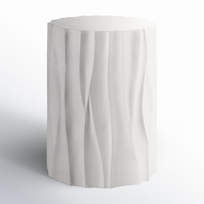 Milena 16'' Stone Outdoor Side Table