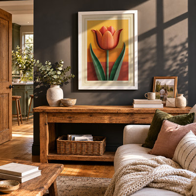 Single Stem Study Botanical - Framed Print