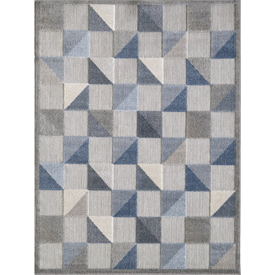 Tapis d'intérieur / extérieur à carreaux Hesselbein