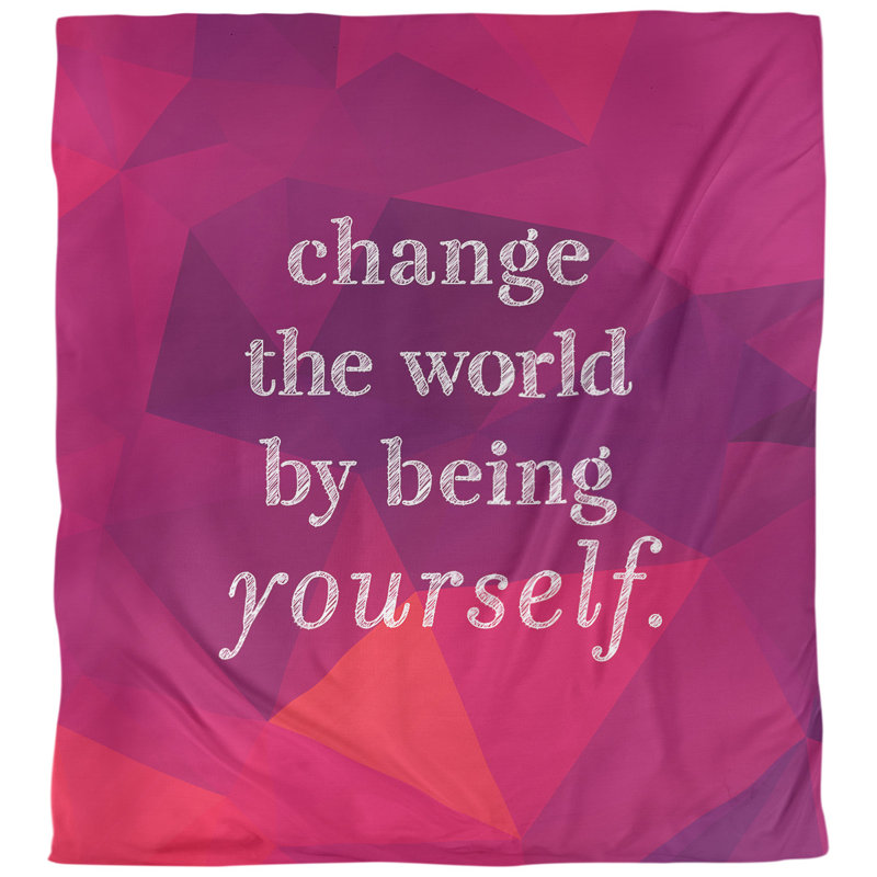 Housse de couette change the world quot, Housse de couette pour grand lit, Rubellite