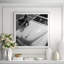 Model Stands Next To Car Giclee Print by Herbert Matter