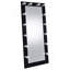 Miroir de sol 32 po x 71 po avec éclairage DEL noir brillant-106899350
