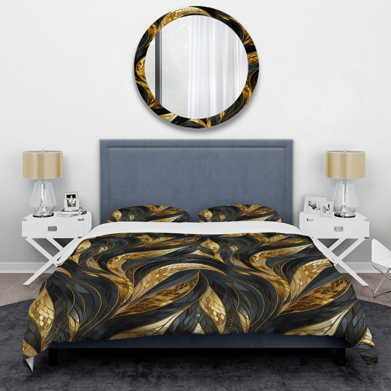 Ensemble de housse de couette Glittering Glamour Gaze Sparkling Gold Harmony