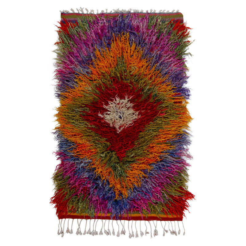One-of-a-Kind Rectangle 4' x 6'3" Hand Knotted Area Rug
