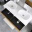 Meuble-lavabo mural 55 po avec plateau blanc uni