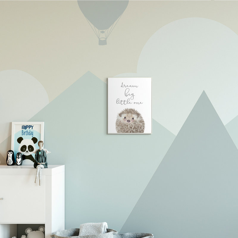Dream Big Little One - Adorable hérisson inspirant, Plaque murale, H 19 po x l 13 po x P 0,5 po