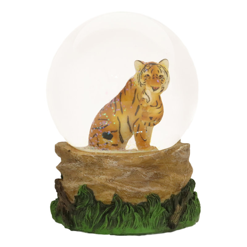 Globe terrestre à eau bengal tiger paillettes de forêt jungle apex Rockmeade