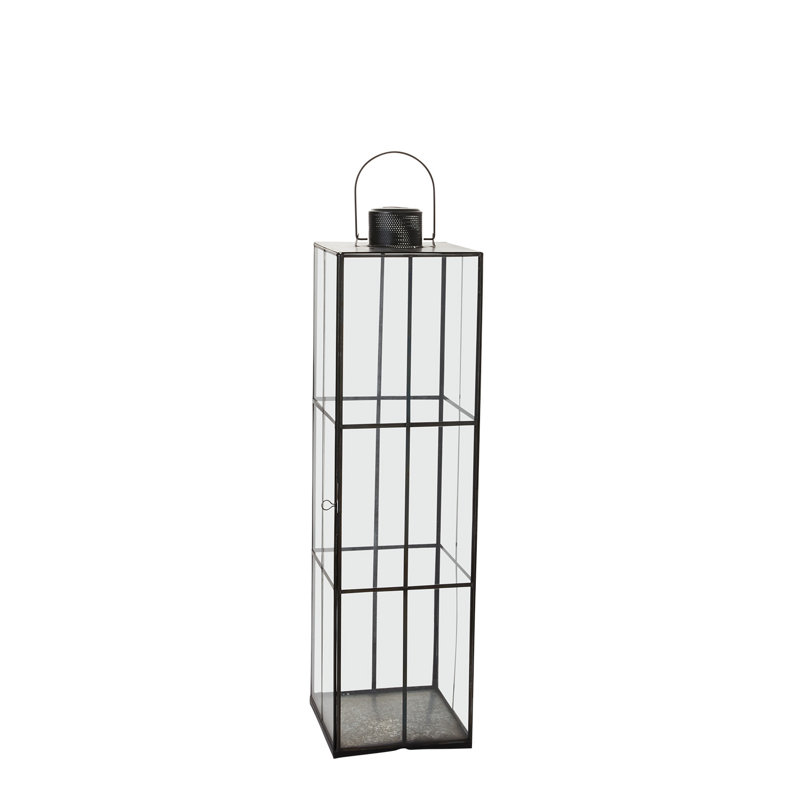 Lanterne de table en métal 22 po, H 22 po x l 8 po x P 8 po