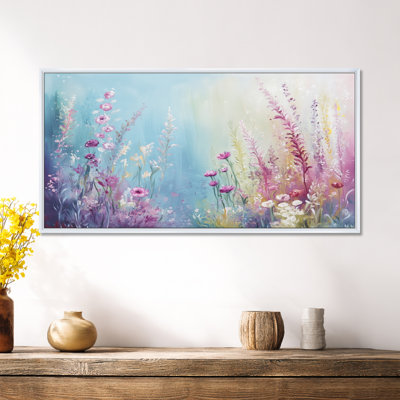 "Blue rose" et "Blue Meadow of Wildflowers" - impression murale sur toile, "Wildflower Large"