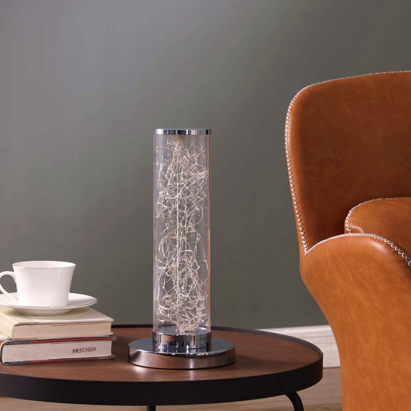 13-Inch Exposed Rope Led Minari Clear Column Floor Lamp