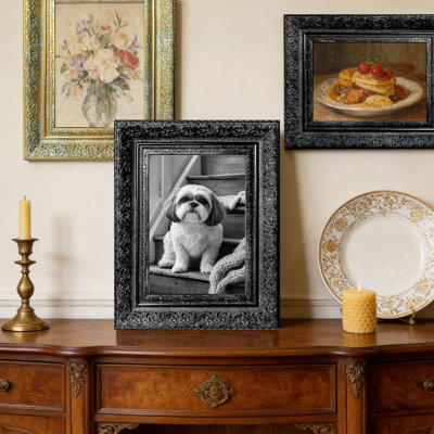 11" x 14" Black 1PC Sophisticated Picture Frame for Office Shelf Styling