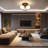 3-light Glass Flush Mount Lights-592787649