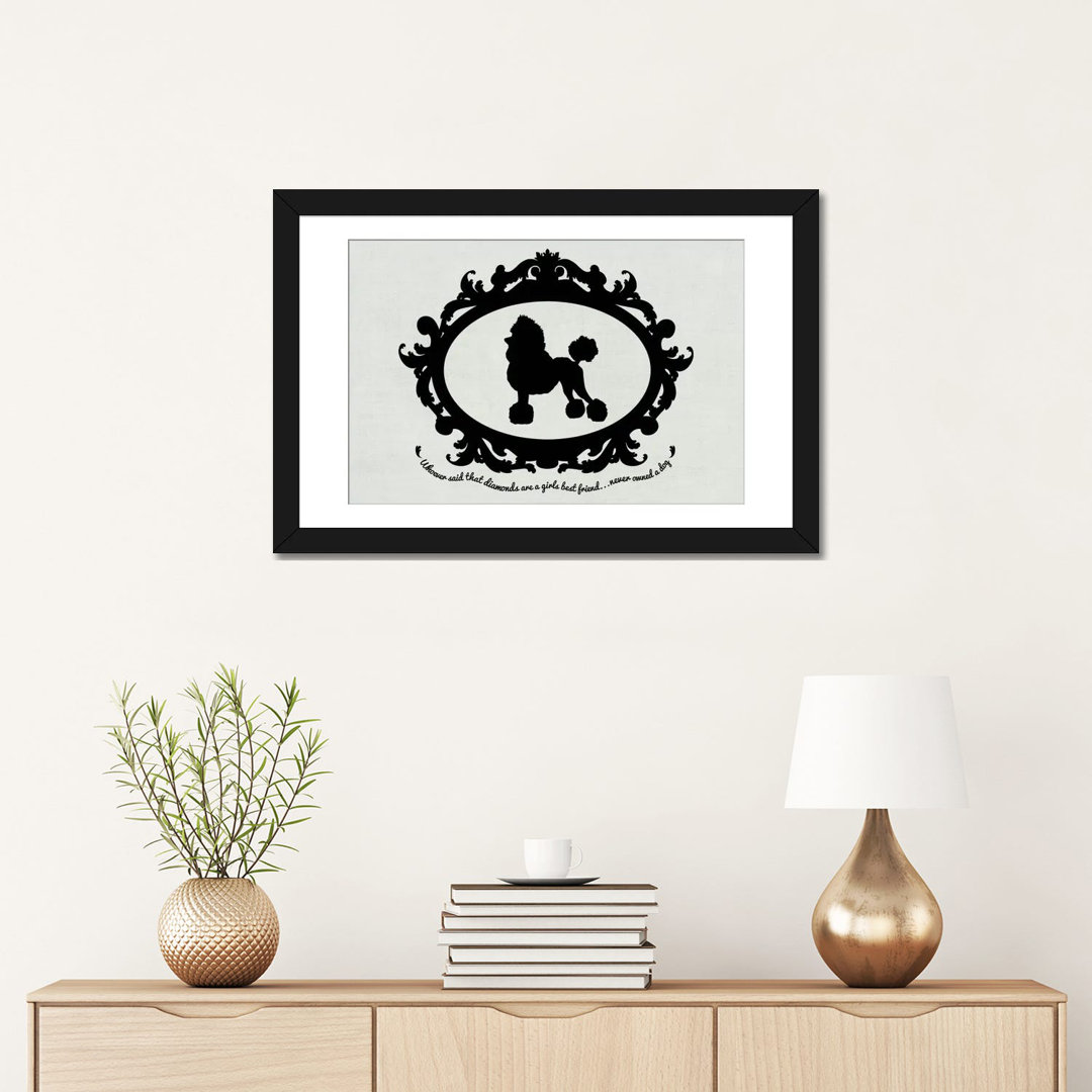 " Poodle (Black&White) " by 5by5collective East Urban Home Mat