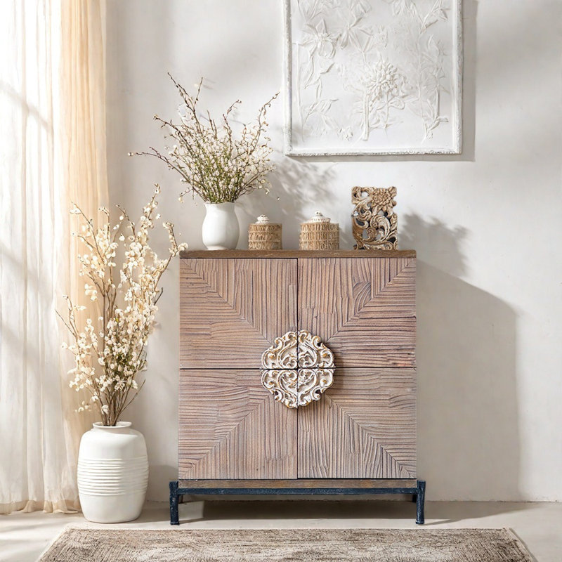 Armoire d'entrée en bois de pin massif