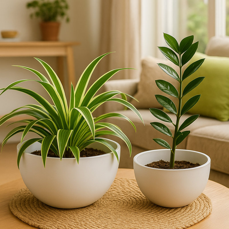 2-Piece White Plastic Serving Bowls – Modern Minimalist Design