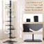 9 Tier Metal Vertical Bookshelf Tower, Freestanding Invisible Sp...