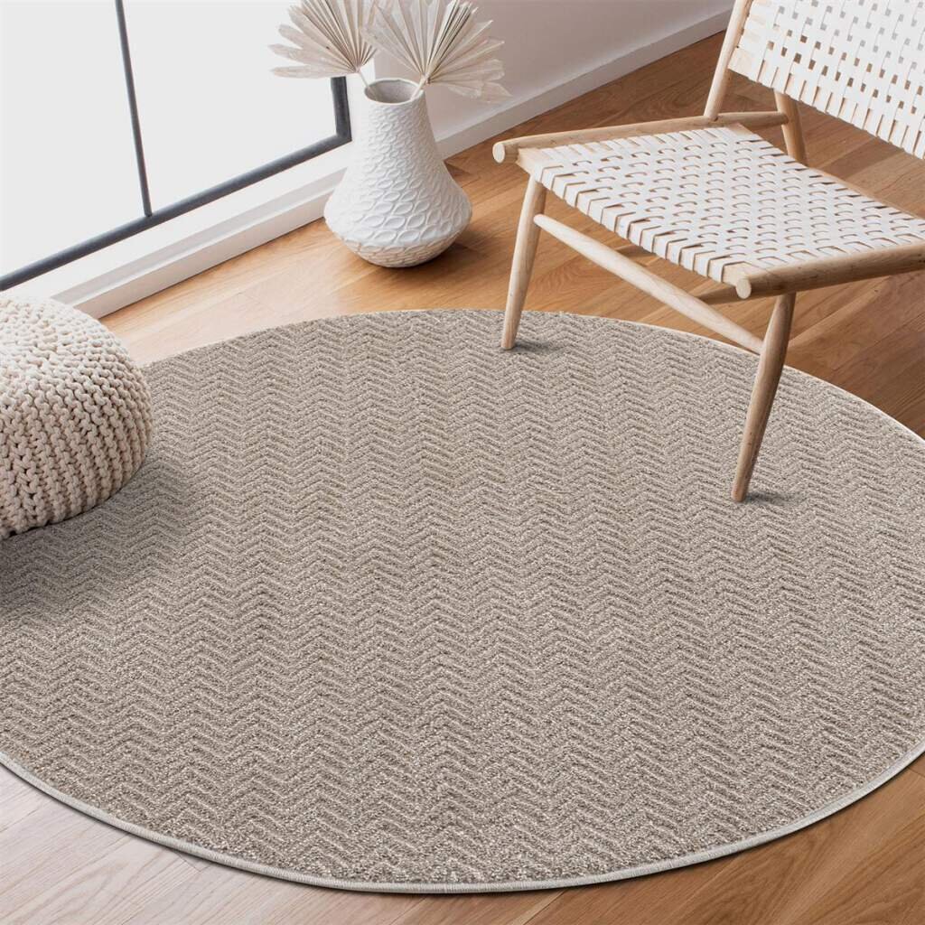 Teppich Kurzflor Wohnzimmer - Beige - Mit 3D-Effekt - Raute Muster Für Schlafzimmer Flur Esszimmer Sacha