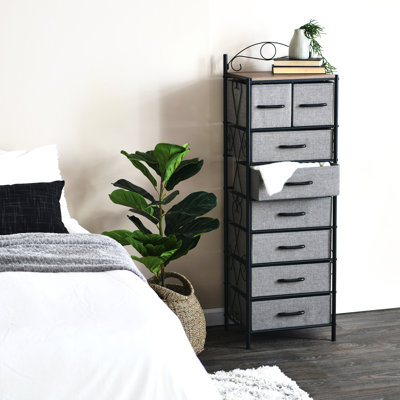 Ashwood & Iron Eight-Drawer Dresser Tower