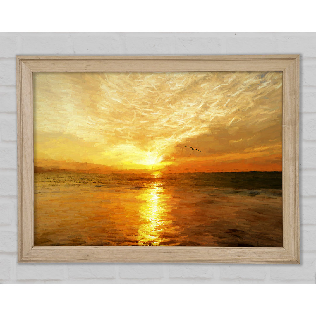 Gerahmtes Leinwandbild Perfect Sunset Ocean