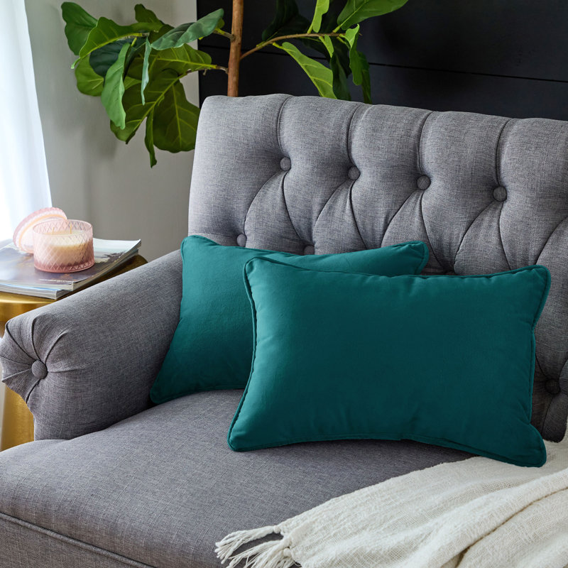 Housse et insert de coussin rectangulaire intérieur / extérieur New Sunbrella® 2023 Sunbrella®, H 12 po x l 24 po, Vert Uni