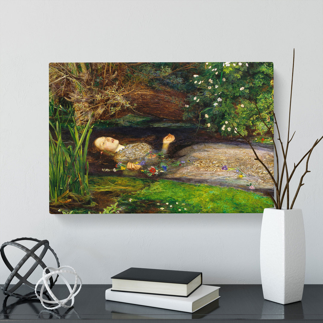Ophelia by John Everett Millais - Wrapped Canvas