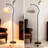 Black Floor Lamp Iron Base With E26 Warm Light Bulb
