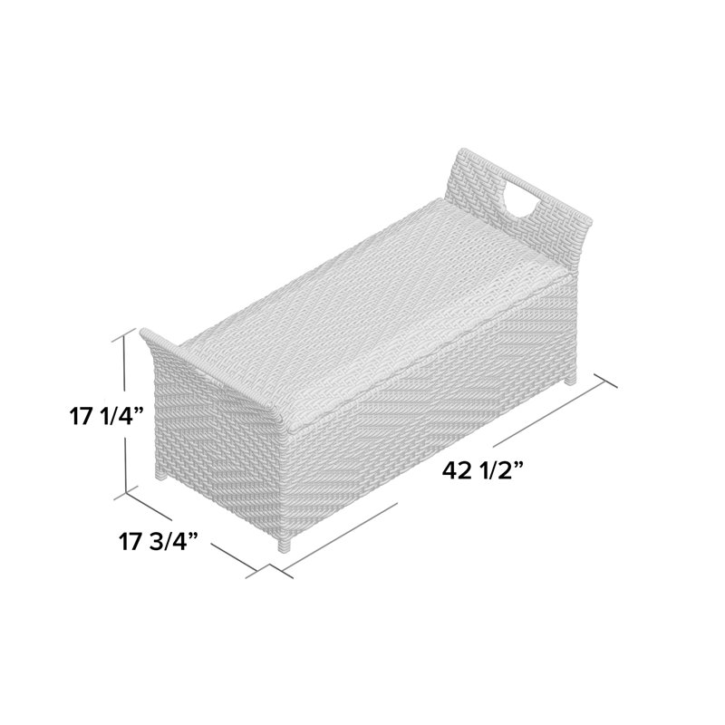 Quinto Wicker Storage Bench