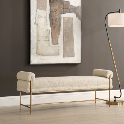  Banc avec traversin blanc perle