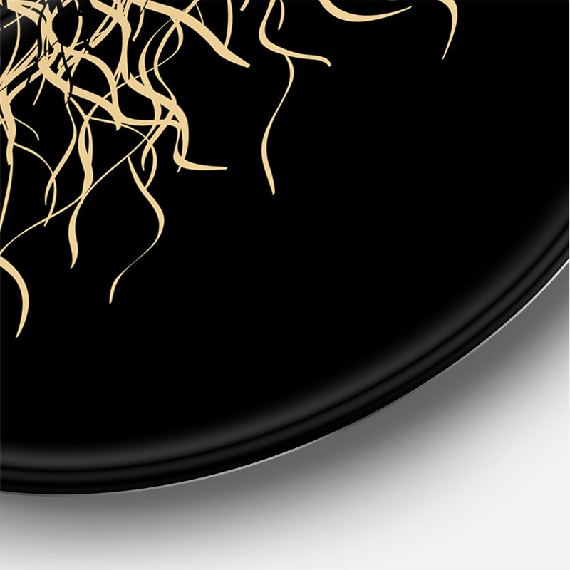 Silhouette d'arbre avec racines - art mural traditionnel en métal, H 29 po x l 29 po x P 1 po