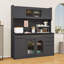 Buffet avec prise de courant, tiroirs de rangement, armoire et tablettes-2000523172