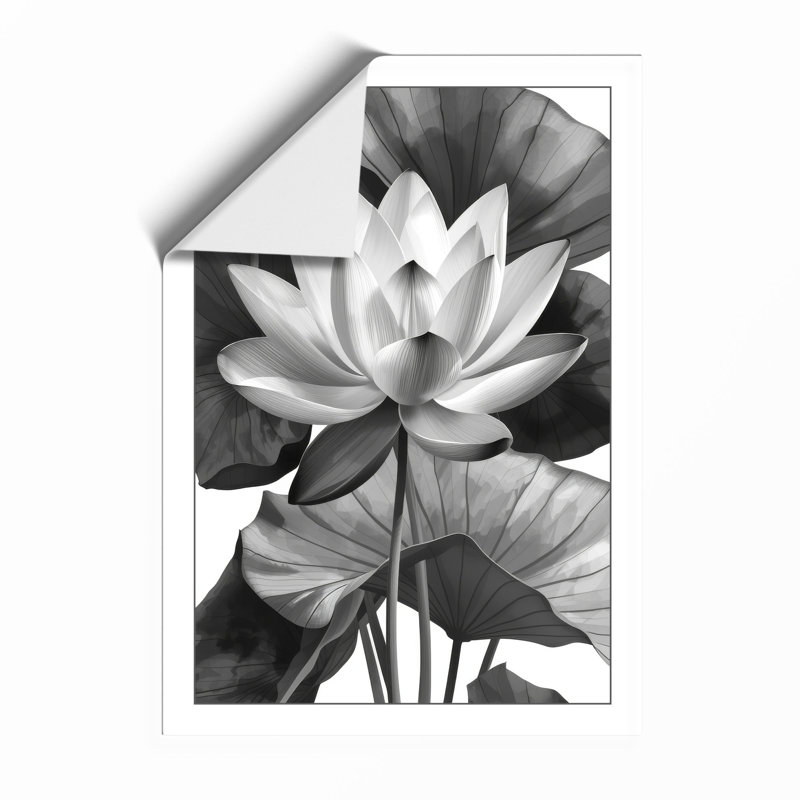 Lotus in Bloom Botanical - Framed Print, A3 - 42.0 x 29.7 cm, Unframed