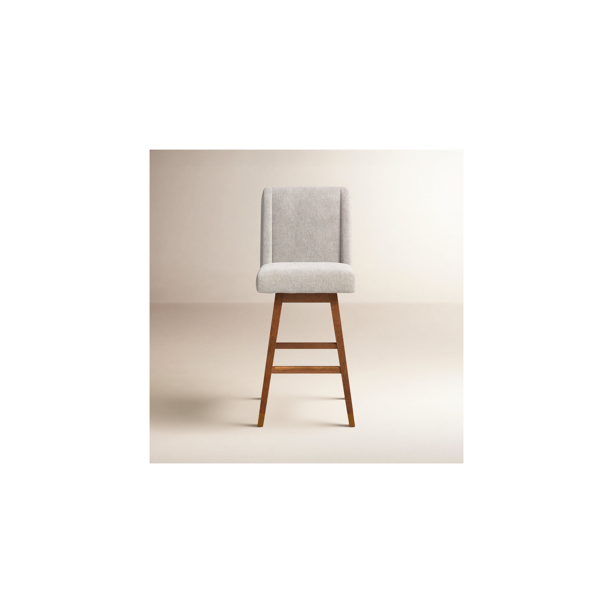 Albemarie Swivel Stool, Bar Stool (30” Seat Height), Taupe Performance, Brown