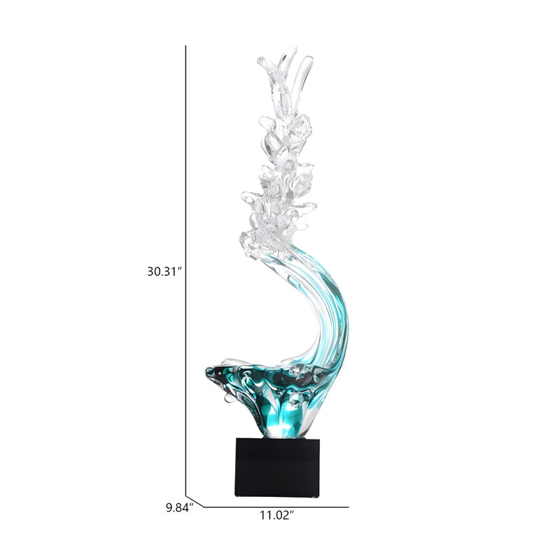 Ornement émaillé en cristal 30,31 "H