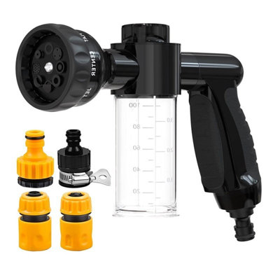 Water Bottle High Pressure Foam SprayGun 8 Way Spray Patterns With 3.5oz 100cc Soap Dispenser Bottle Snow FoamGun For Car Wash Watering PlantsLawn Patio