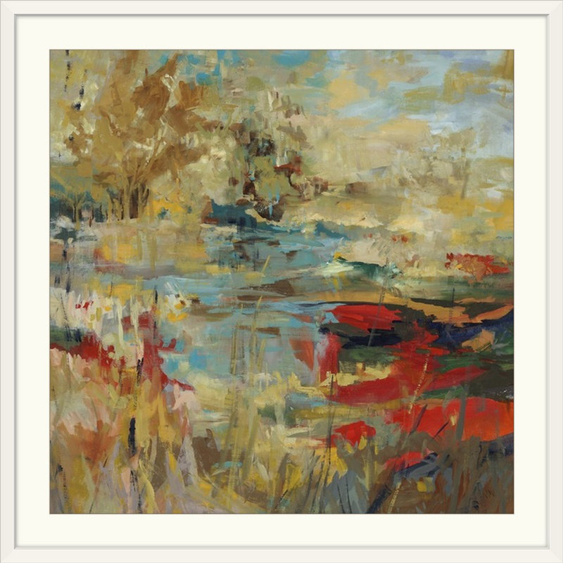 'oak Creek De Jodi Maas Peinture Impression, Encadré Blanc, 20" H x 20" lx 1" p