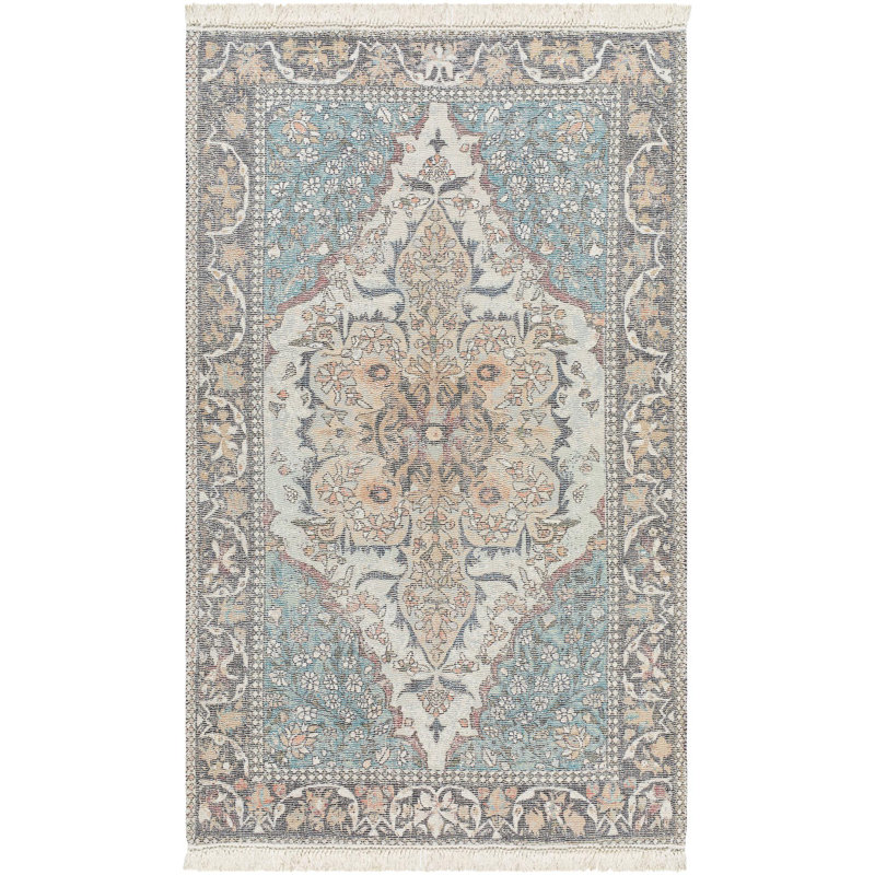 Tapis traditionnel tissé à la main Afsaneh, Rectangle 5 pi x 7 pi