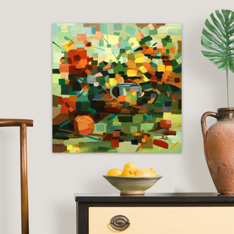 "Abstract bouquet" par Brooke Borcherding, reproduction d’art sur toile, H 24 po x l 24 po x 1,25 po, Toile tendue