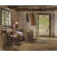 «Farm Interior, Skotta in Bærum» par Harriet Backer - Art mural sur toile tendue avec châssis-724924656