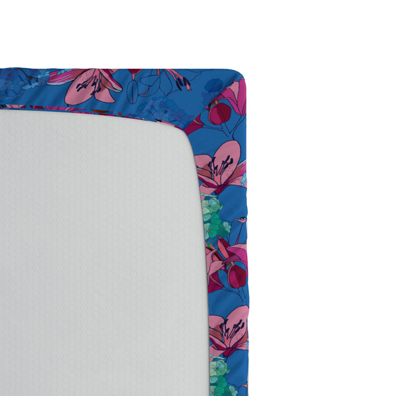 Microfiber Fitted Sheet, Twin Fitted Sheet, Navy Paisley