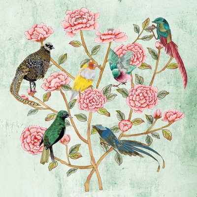 " Minty Chinoiserie II " by Melissa Wang Painting Print