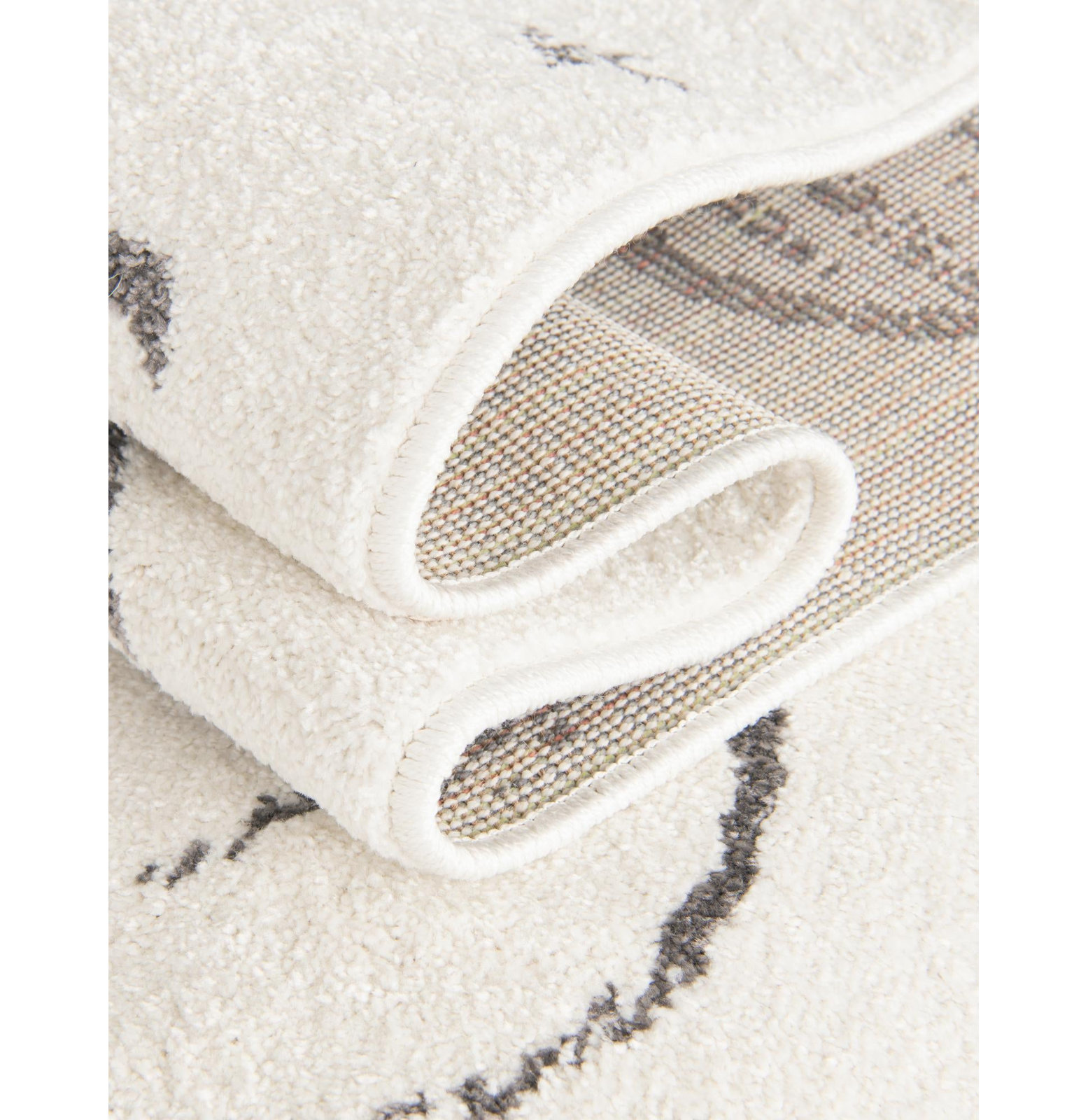 Kids Area Rug, Round 5'3", Ivory
