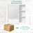 Wall Mounted Bathroom Storage Cabinet, Medicine Cabinets With Large Mirror Door, Adjustable Shelves And Three Open Storage Levels(Not Include Bathroom Vanity )-986797352