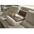 Chinou 96" Upholstered Sofa with Drop Down Table